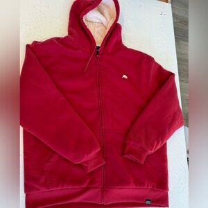 4XL Aeropostale Sherpa Lined Full Zip Zipper Hoodie  Men’s Plus Big Tall Red